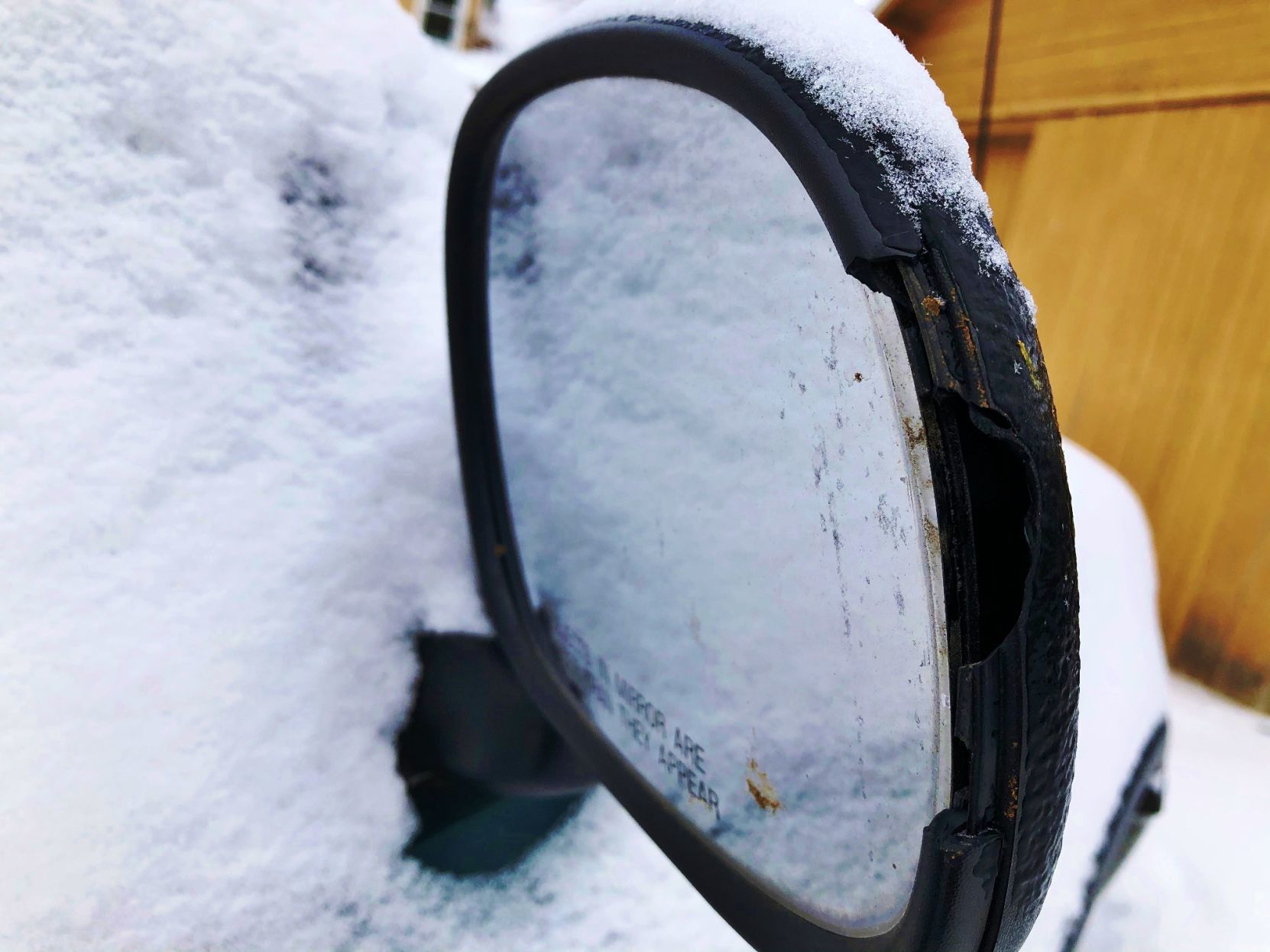 Mirror dented
